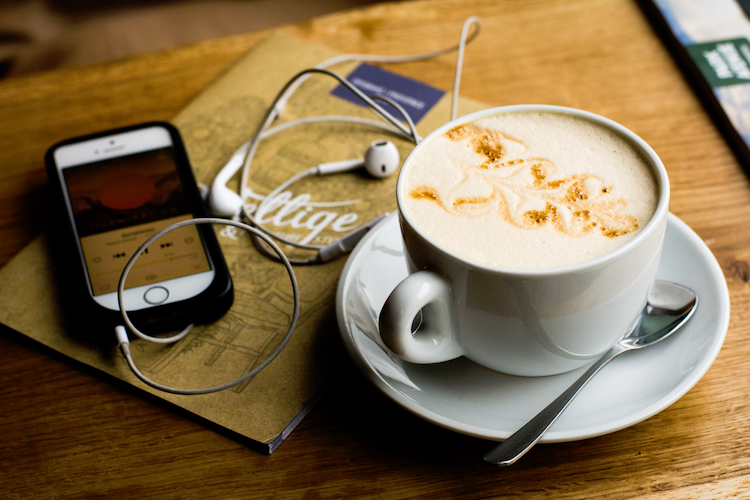 Phone and coffee